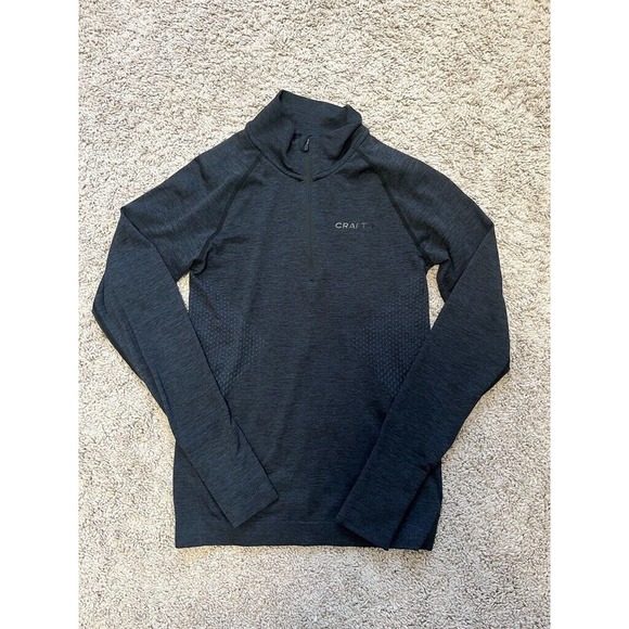 Craft Men's Core Dry Active Comfort‎ LS Baselayer Half Zip Black Womens XS - Picture 1 of 6
